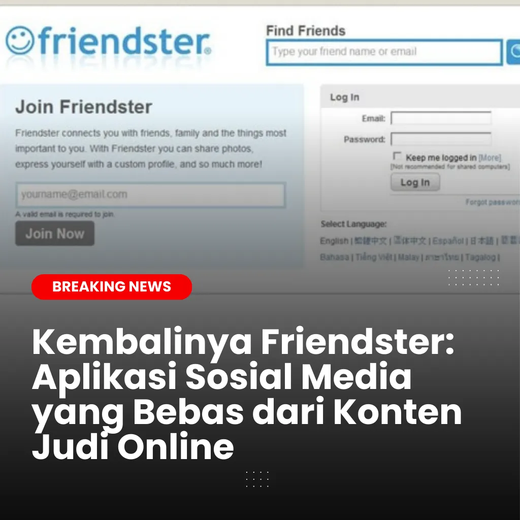 Friendster diharapkan bebas judi online